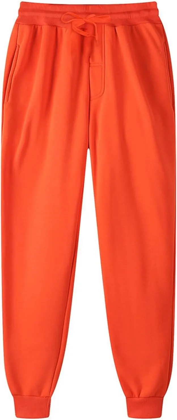 Fleece Lined Cinch Bottom Sweatpants Womens Sweatpants with Pockets Baggy Casual Cuffed Cozy High Waisted Joggers
