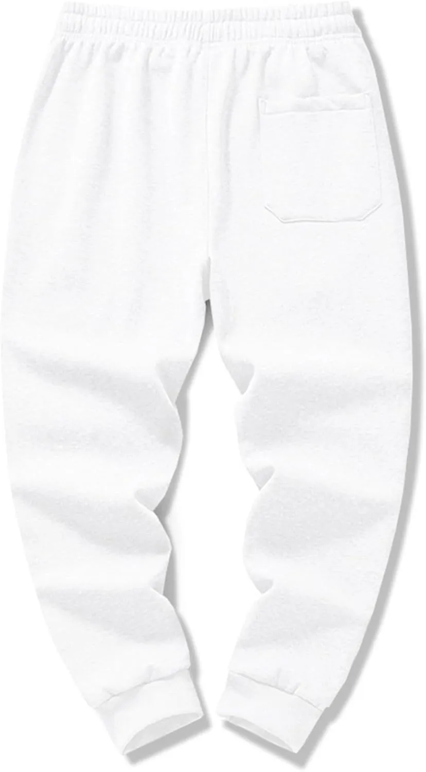 FoxQ Men's Sweatpants with Ankle Ribbing and Zipper Pockets, Athletic Joggers for Workouts, Runs and Hikes