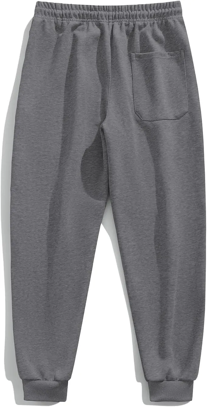 FoxQ Men's Sweatpants with Ankle Ribbing and Zipper Pockets, Athletic Joggers for Workouts, Runs and Hikes