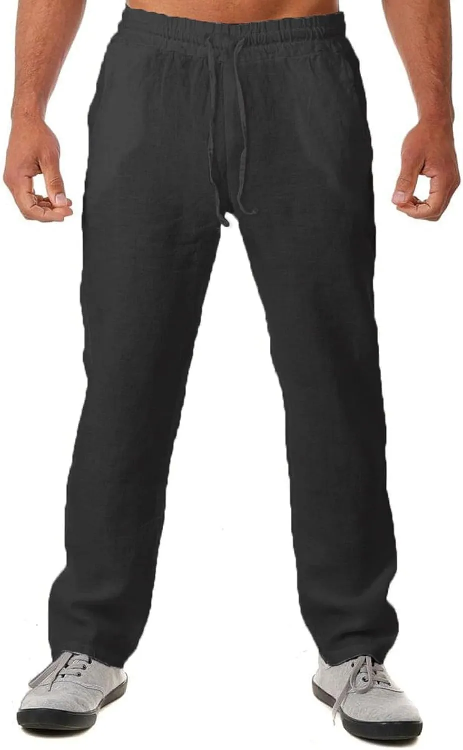 GIERIDUC Men's Drawstring Waist Cargo Pants Mens Cargo Shorts Size 33 Waist Mens Long Underwear Pants Fleece Cargo Pants Men