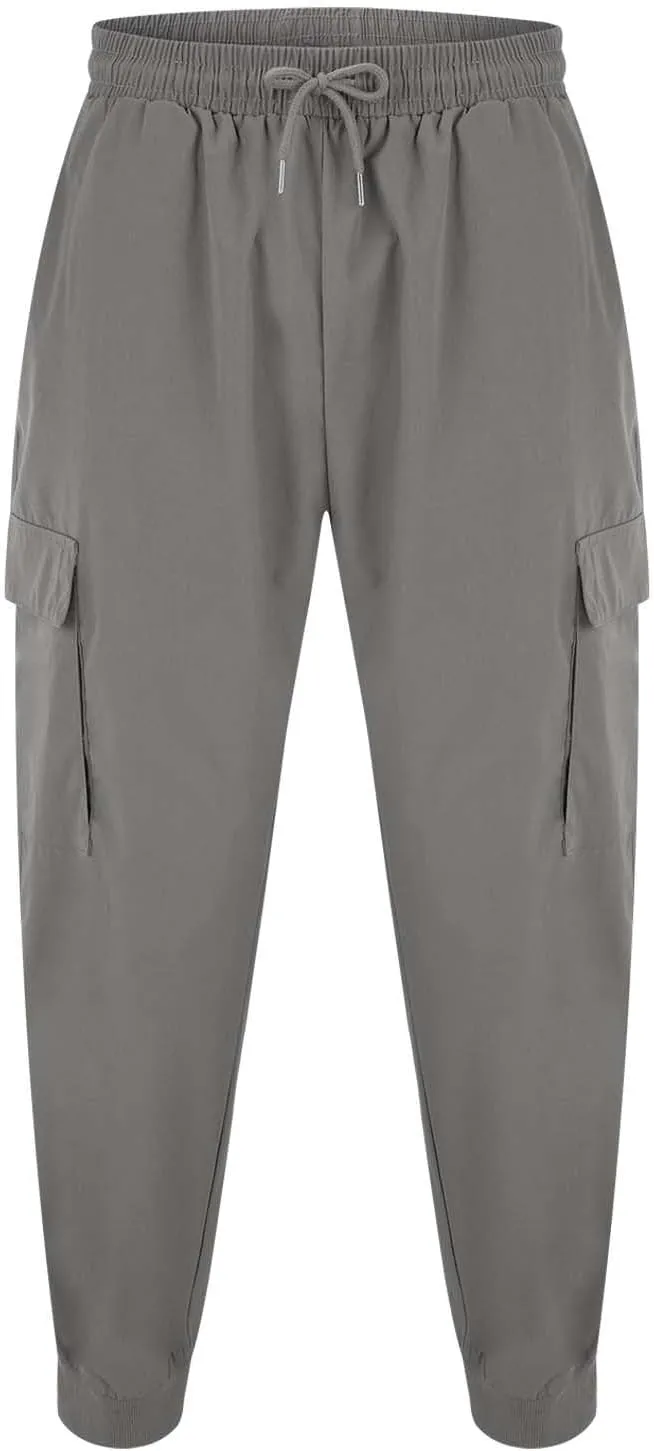 GIERIDUC Men's Paisley Pants Cargo Jogger Men's Tall Size Athletic Pants Mens Polyester Cargo Pants Relaxed Fit Cord Trouser