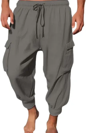 GIERIDUC Men's Paisley Pants Cargo Jogger Men's Tall Size Athletic Pants Mens Polyester Cargo Pants Relaxed Fit Cord Trouser