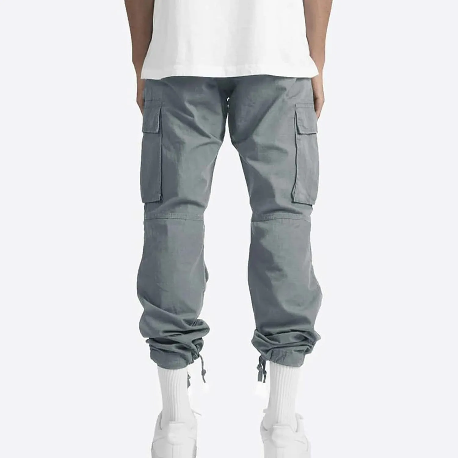 GOFULY Mens Cargo Pants Baggy Fashion Sweatpants with Pockets and Draw String with Pocket Casual Pants Joggers Trousers