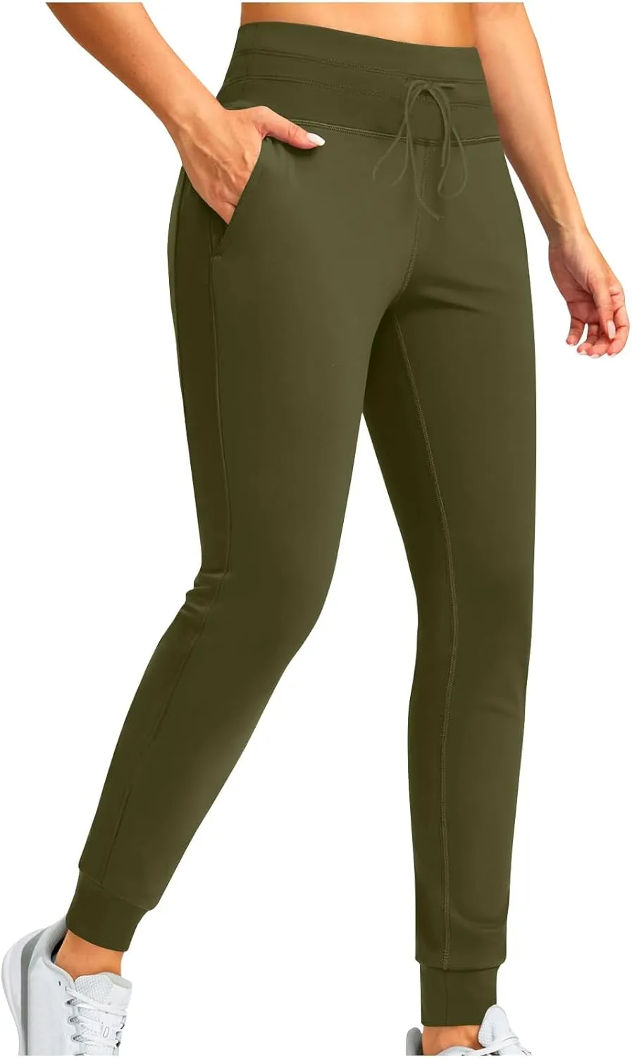 Gumipy Womens Joggers with Pockets Drawstring High Waisted Stretchy Sweatpants Soft Comfy Yoga Pants Tapered Lounge Pants