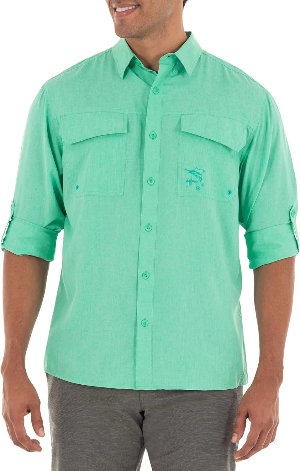 Guy Harvey Men's Long Sleeve Performance Fishing Shirt