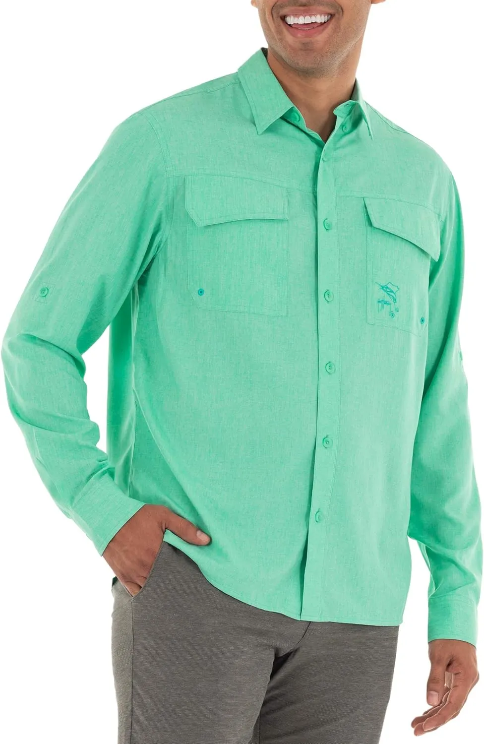 Guy Harvey Men's Long Sleeve Performance Fishing Shirt
