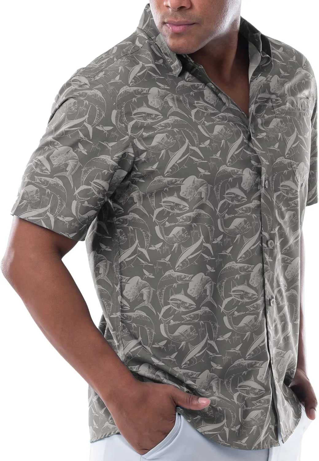 Guy Harvey Men's Short Sleeve Performance Fishing Shirt