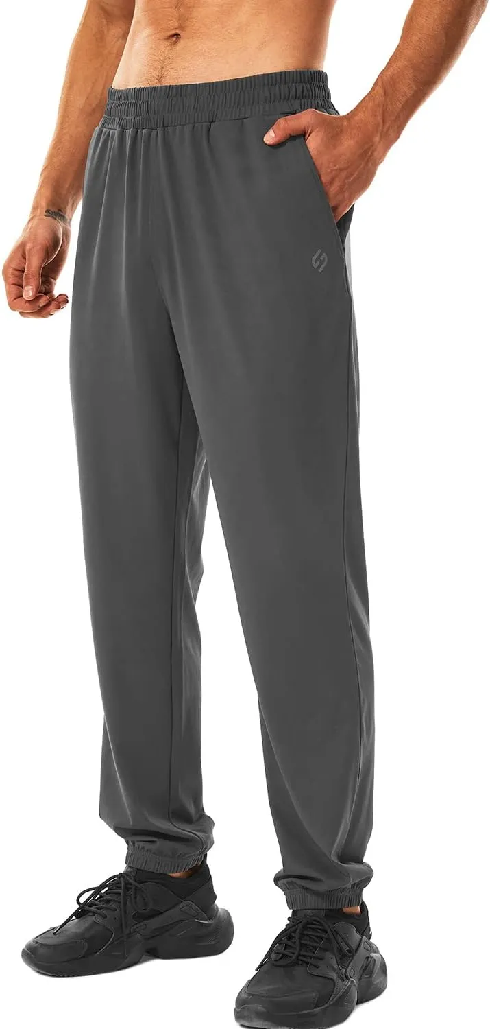 HOdo 34"/36" Long Inseam Tall Mens Joggers Cuffed Sweatpants Baggy Workout Pants Zipper Pockets