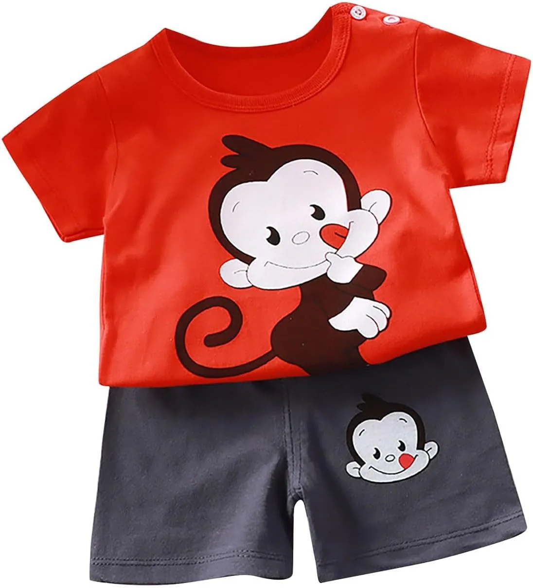 Infant Baby Boys Girls Soft Cotton 𝐏a𝐣amas Dinosaur Print 𝐏𝐣s Toddler Comfy 𝐒lee𝐩wear Short Sleeve Shirt with Shorts