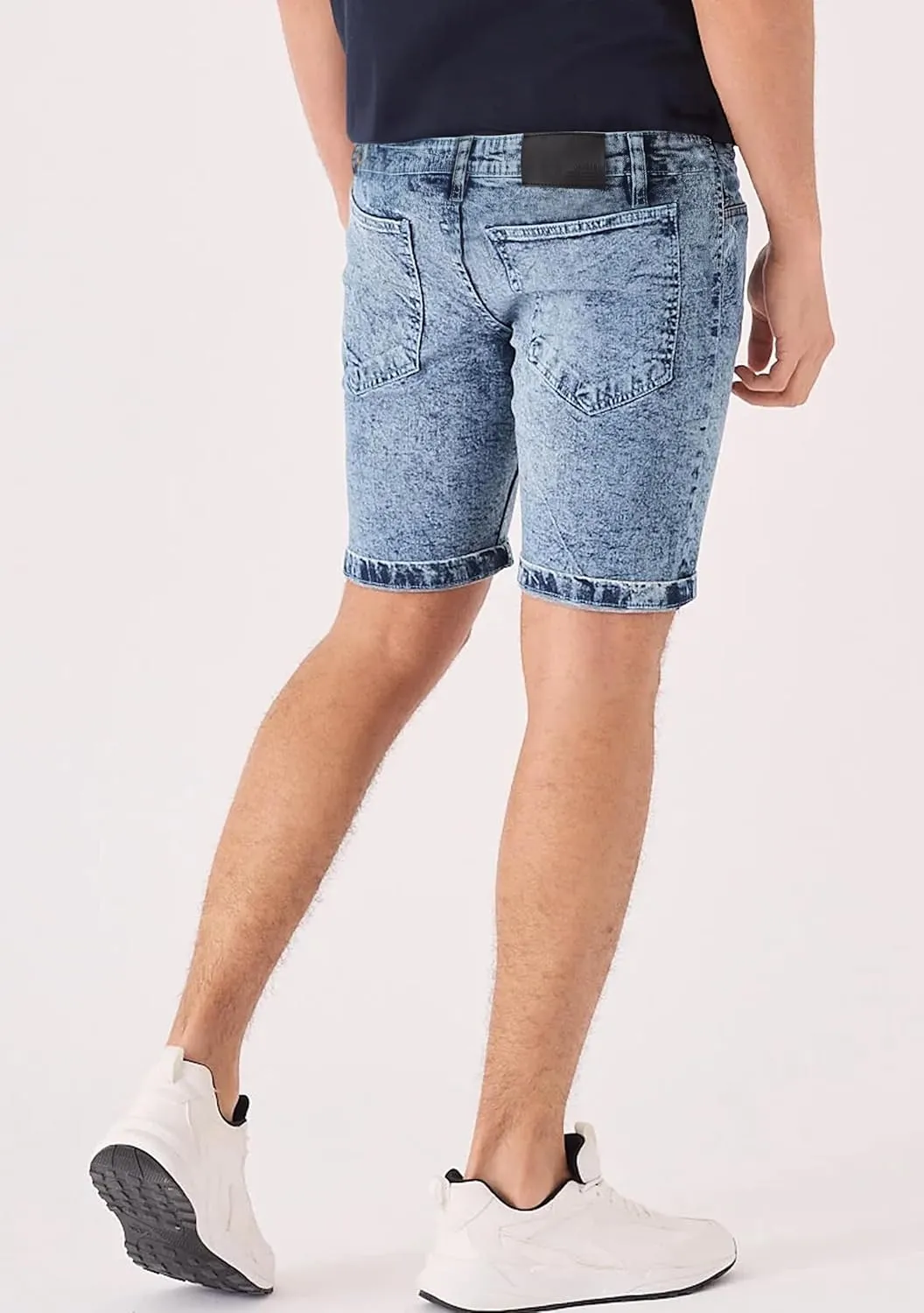 Jean Shorts Men - Stretch Relaxed Fit Mens Denim Shorts - Casual Five Pockets Mens Jean Shorts for Summer Outdoor