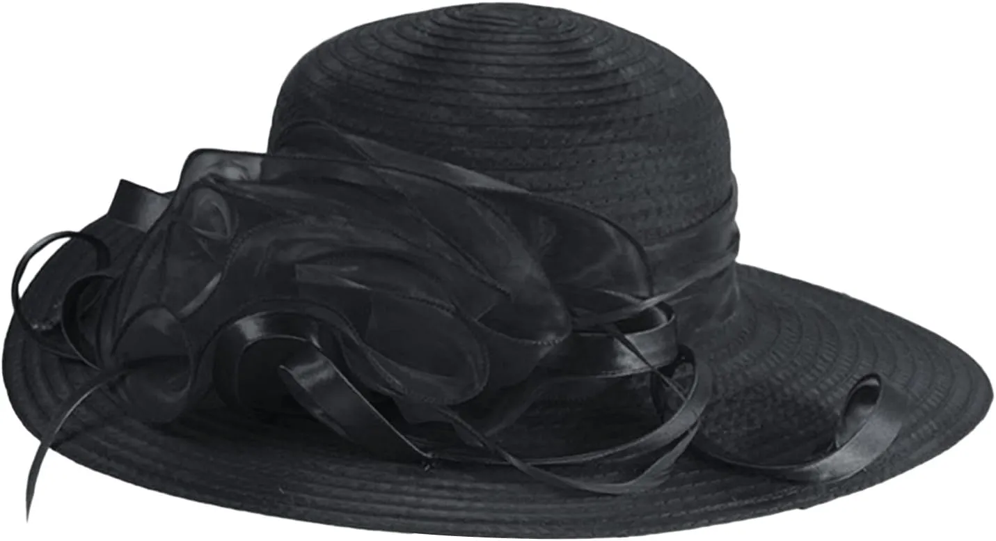 Kentucky Hat Church Dress Hat for Women Elegant Fascinators Bridal Tea Part𝚢 Wedding Hat Wide Brim Sun Cap