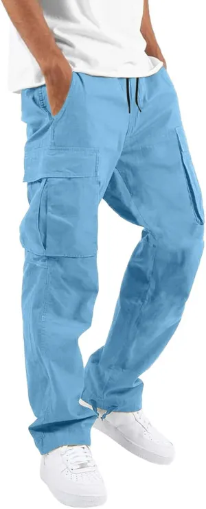 LCMTWX Cargo Pants for Men Casual Jogging Sports Elastic with Pockets Men's Men's Pants Active Athletic Workout Jogger