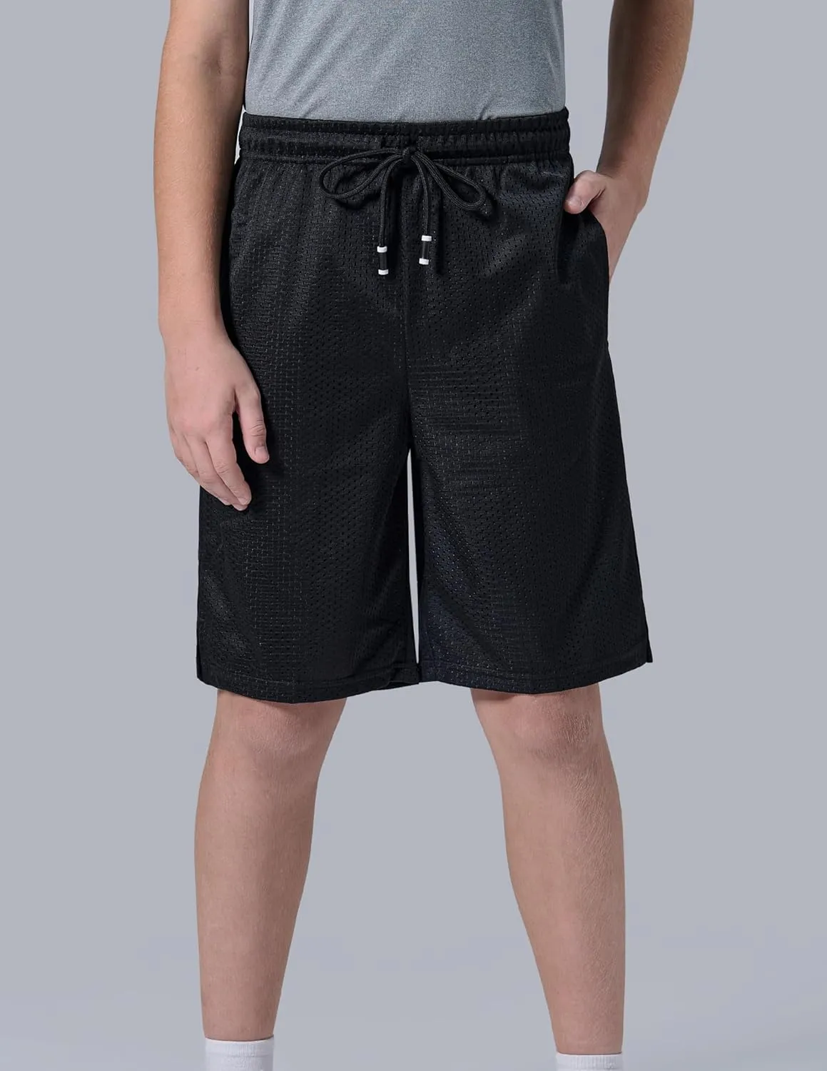 Liberty Imports 5 Pack Big Boys Youth Athletic Mesh Basketball Shorts with Pockets Quick Dry Activewear