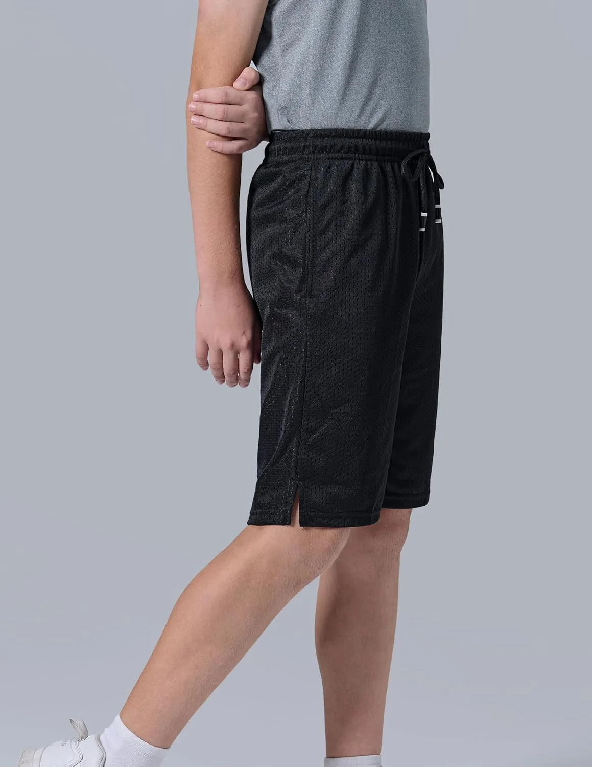 Liberty Imports 5 Pack Big Boys Youth Athletic Mesh Basketball Shorts with Pockets Quick Dry Activewear