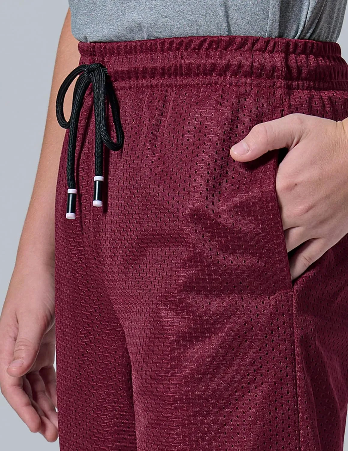 Liberty Imports 5 Pack Big Boys Youth Athletic Mesh Basketball Shorts with Pockets Quick Dry Activewear