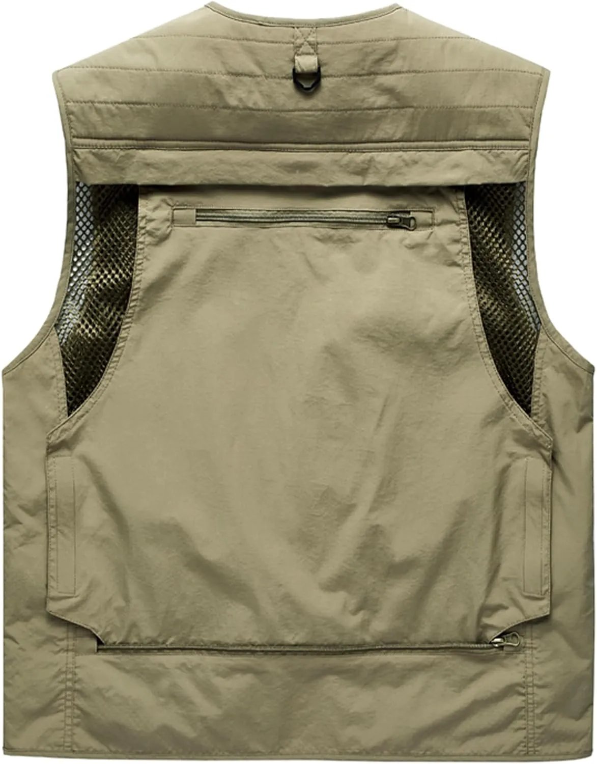 M2C Mens Hooded Mesh Multiple Pockets Traveling Vest