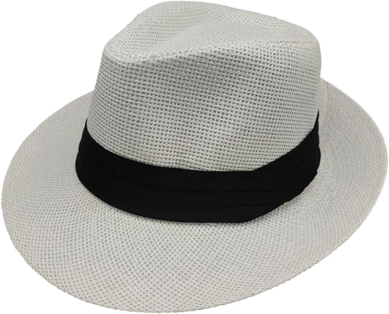 Men Women Bucket Hat Panama Wide Brim Straw Hats Jazz Fisherman Hat Sunscreen Sunshade Sun Hat
