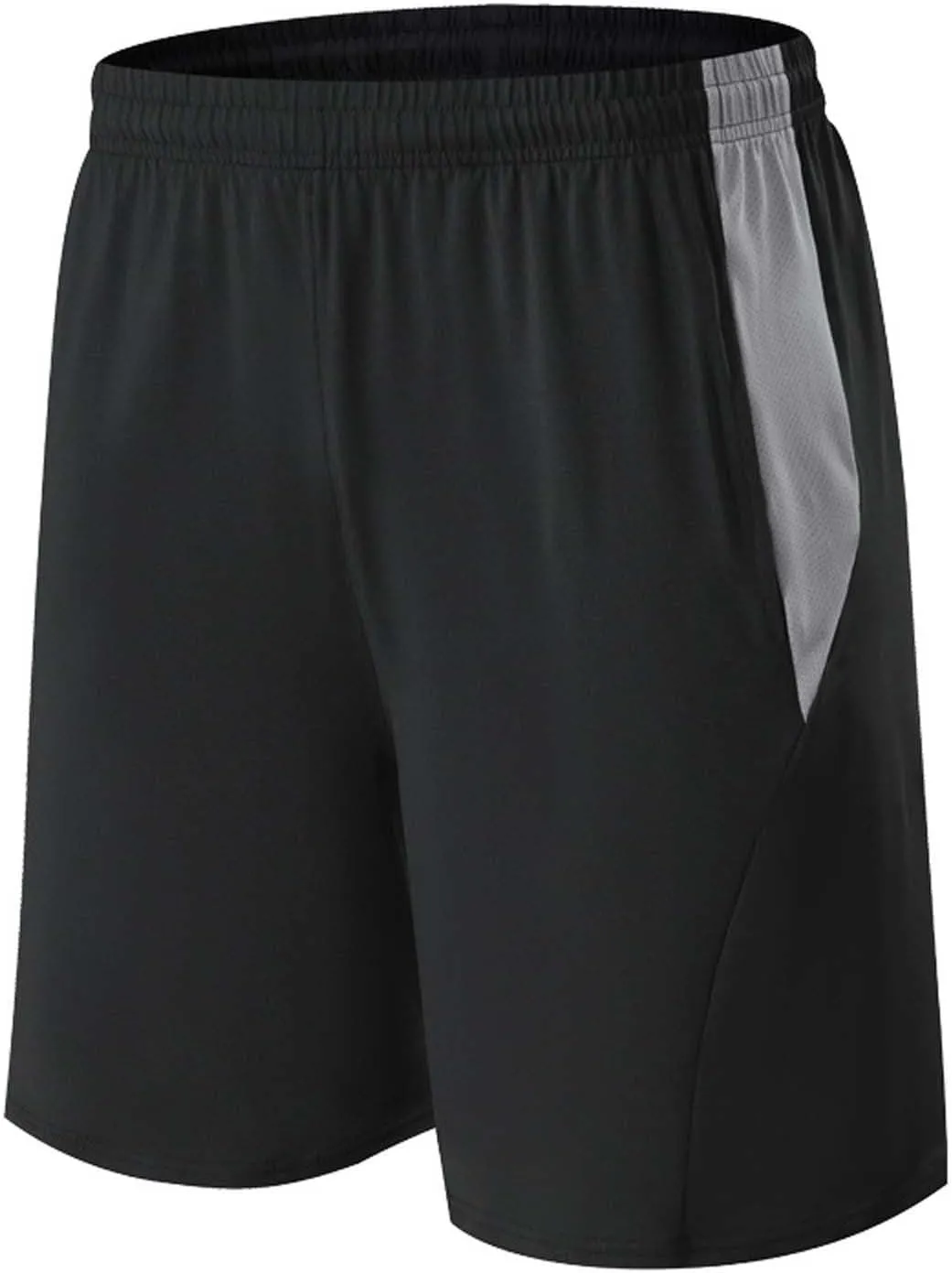 Men's Basketball Shorts Solid Color Quick Dry Athletic Shorts Stretch Elastic Waist Classic Fit Summer Shorts