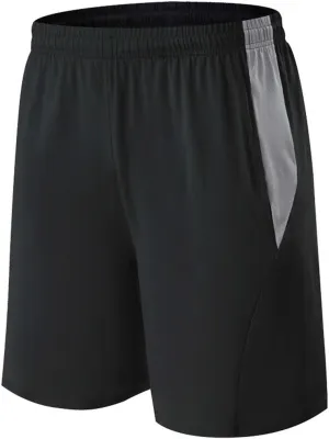 Men's Basketball Shorts Solid Color Quick Dry Athletic Shorts Stretch Elastic Waist Classic Fit Summer Shorts
