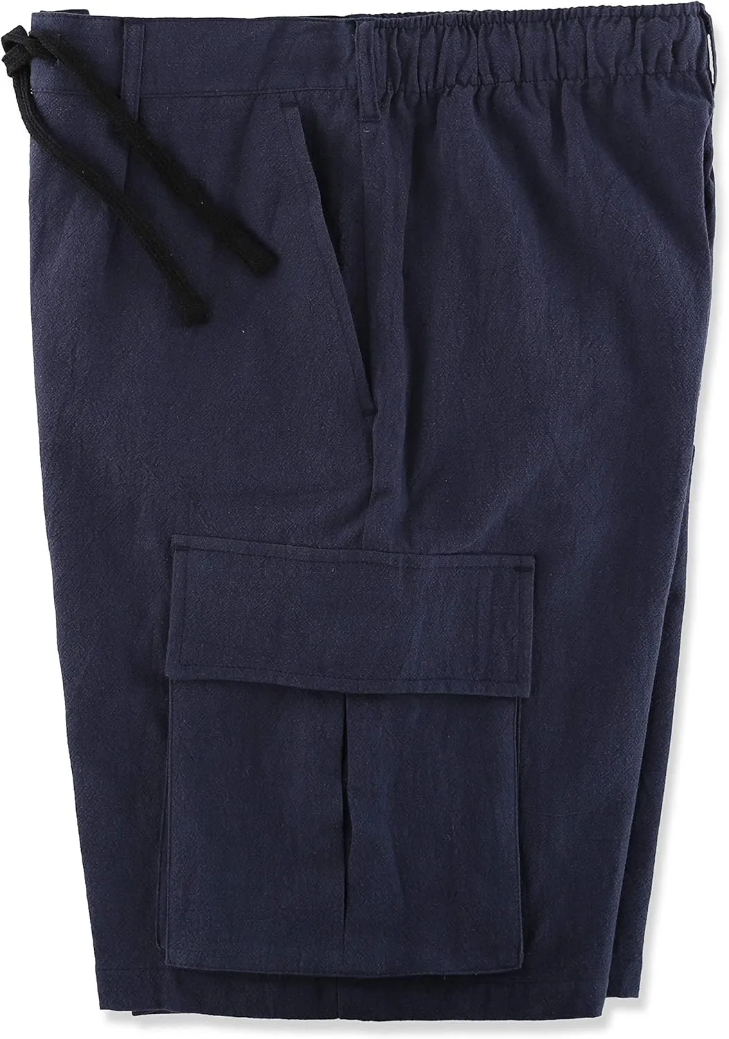 Mens Casual Classic Comfort Soft Linen/Cotton Pocket Active Sports Chino Cargo Shorts