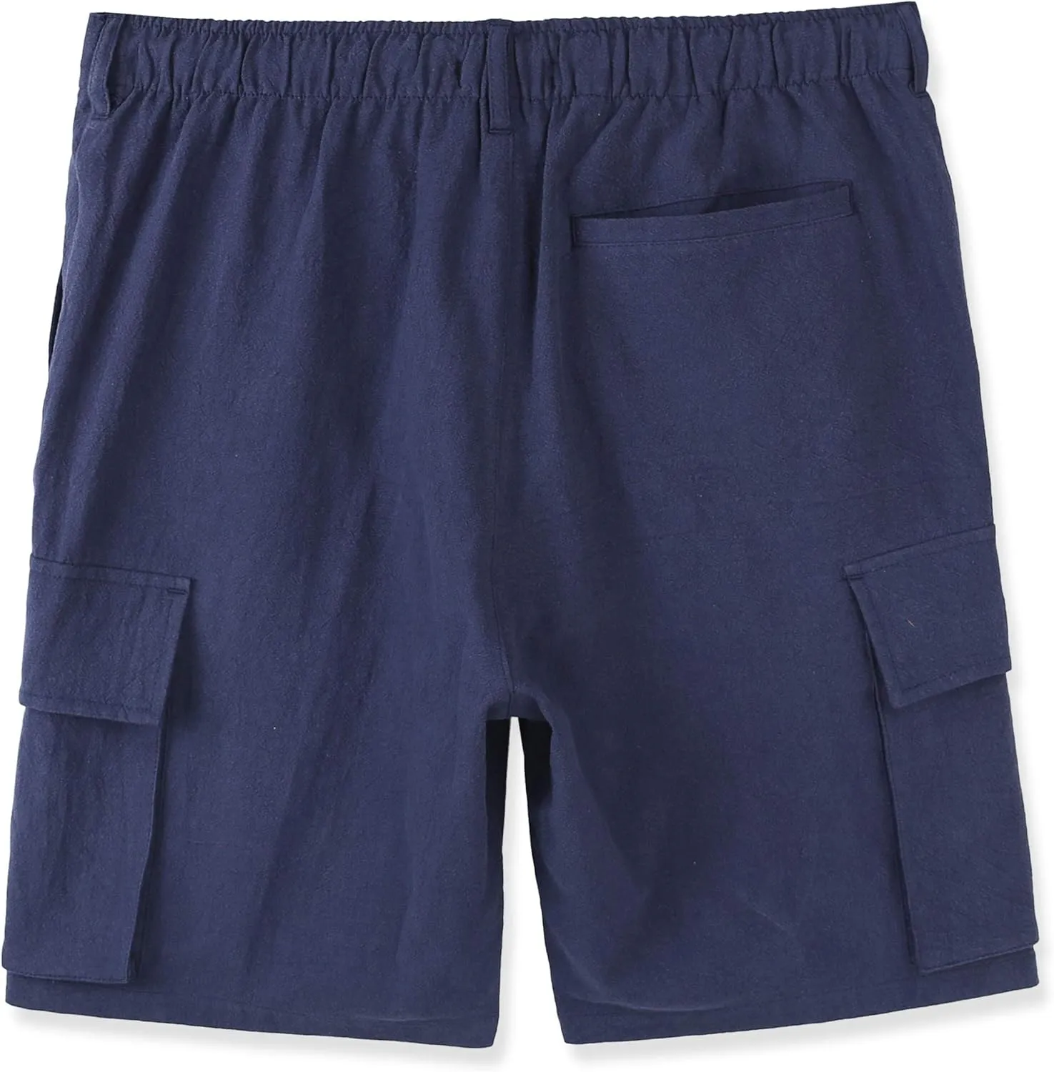 Mens Casual Classic Comfort Soft Linen/Cotton Pocket Active Sports Chino Cargo Shorts