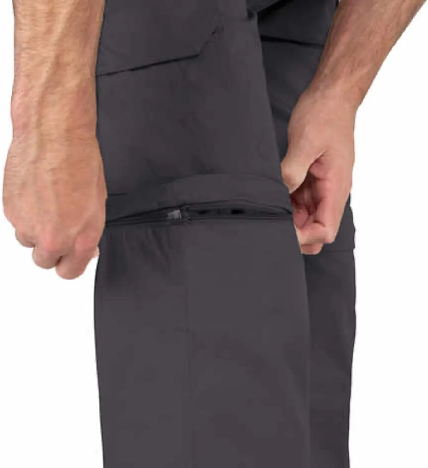 Mens Convertible Lightweight Comfort Stretch Cargo Pants or Shorts