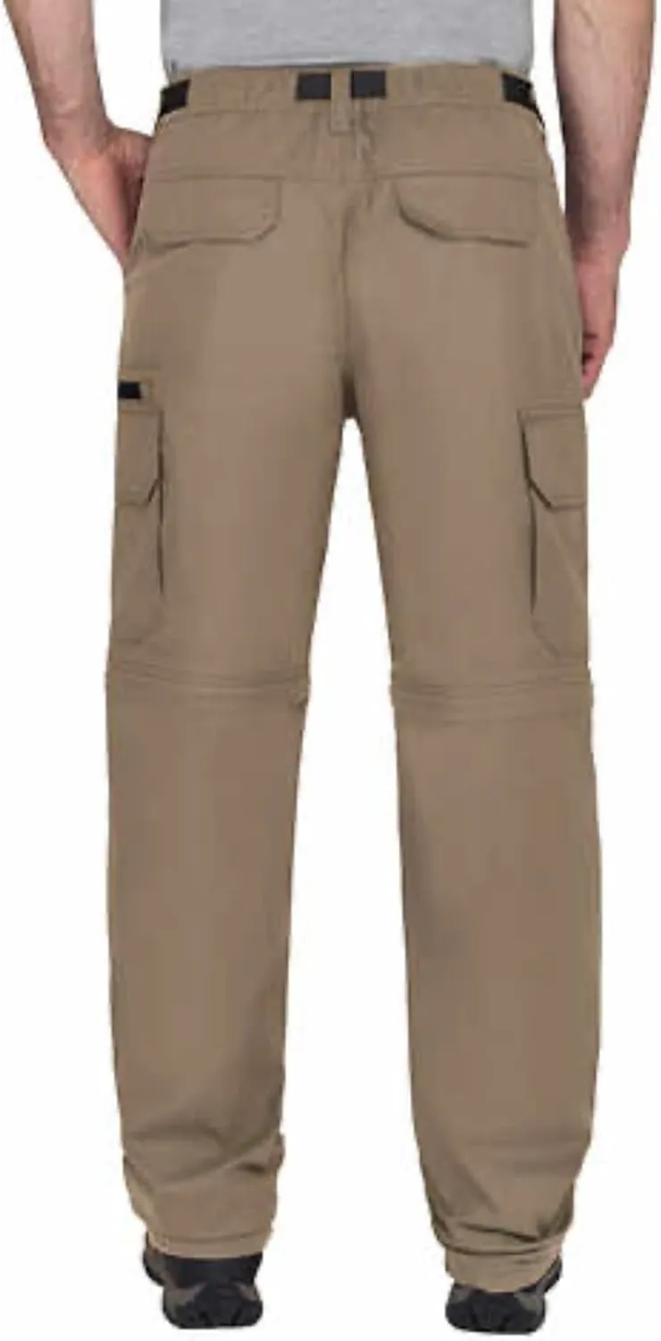 Mens Convertible Lightweight Comfort Stretch Cargo Pants or Shorts