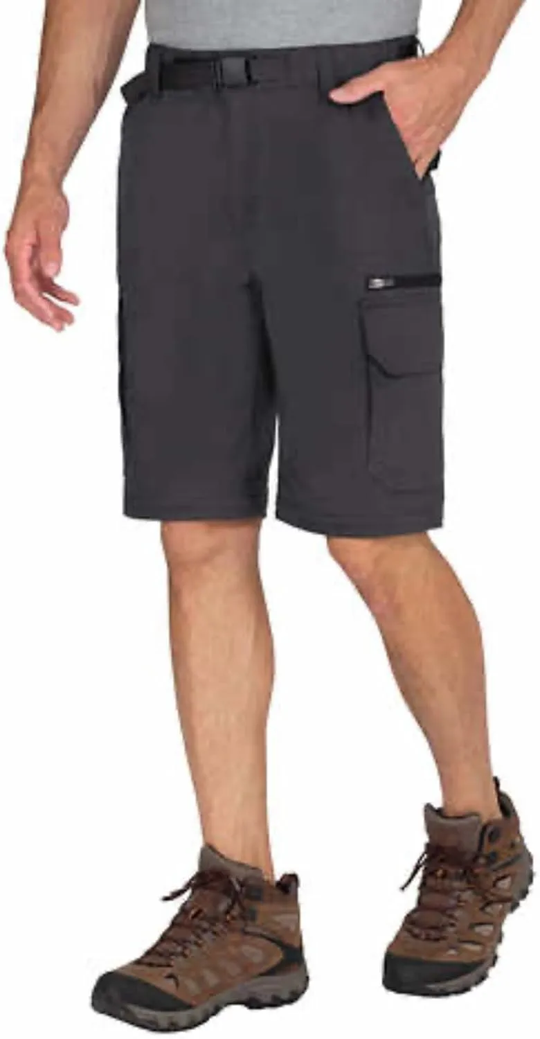 Mens Convertible Lightweight Comfort Stretch Cargo Pants or Shorts