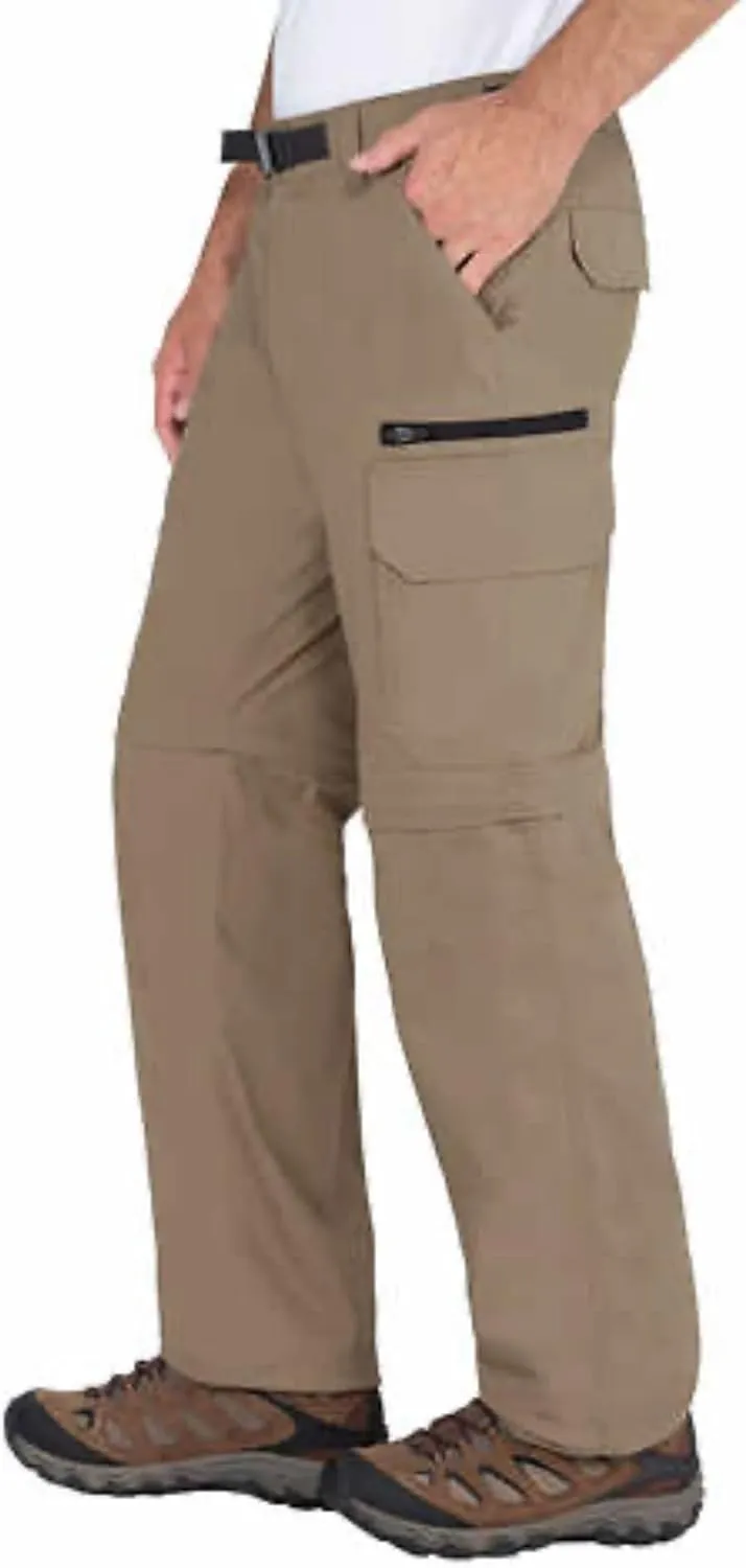 Mens Convertible Lightweight Comfort Stretch Cargo Pants or Shorts