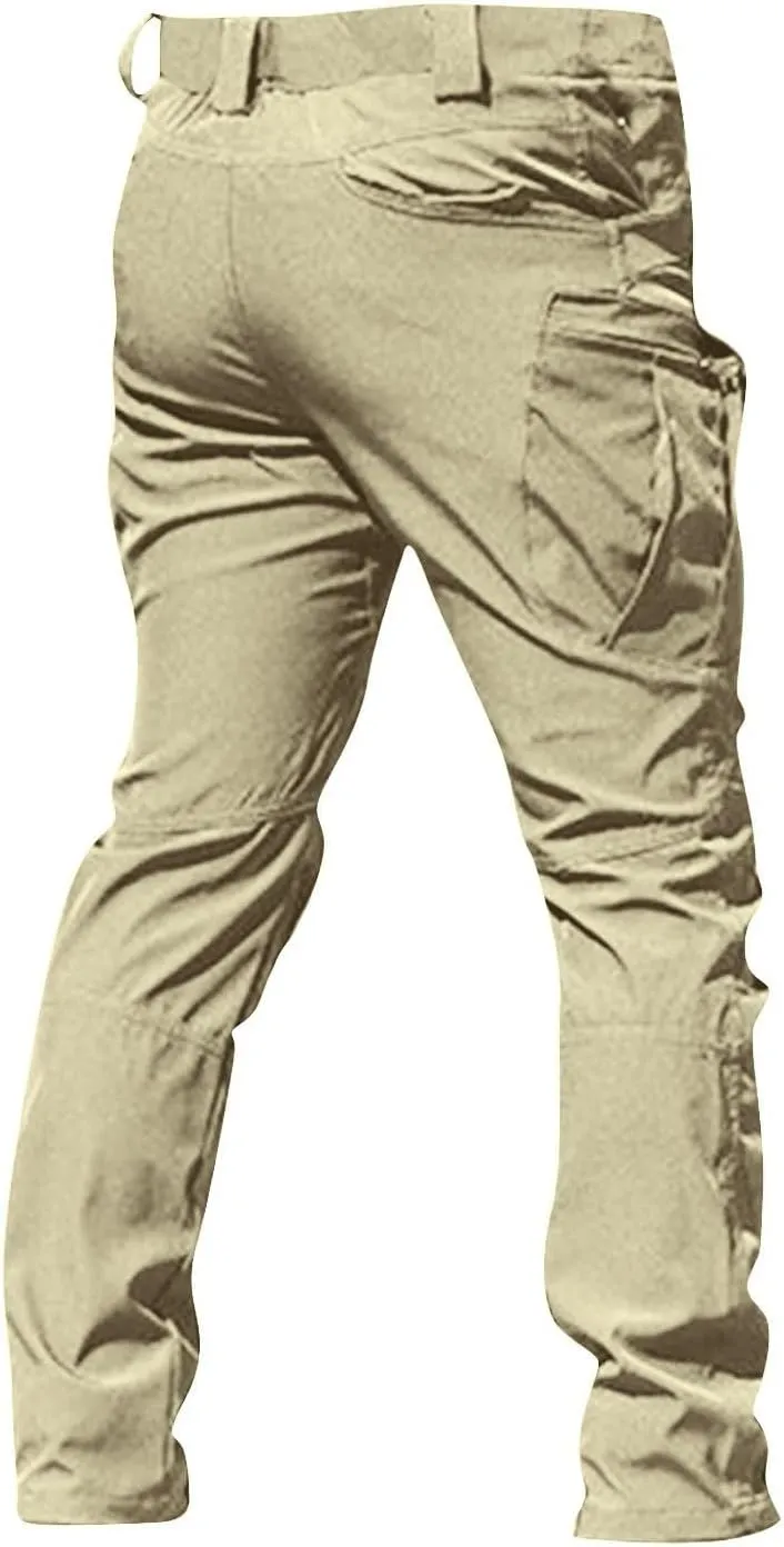 Mens Fall Fashion Hiking Tactical Pants Sweatpants Cargo Pants for Men City Special Service Pants with Pockets