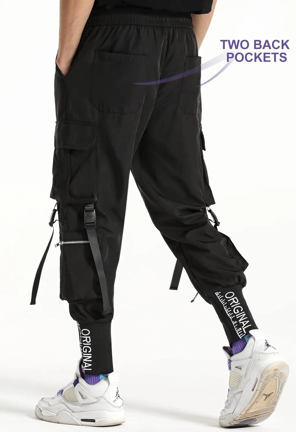 Men's Joggers Pants Lightweight Unisex Outdoor Fashion Jogging Hip Hop Casual Cargo Pants Techwear Pants