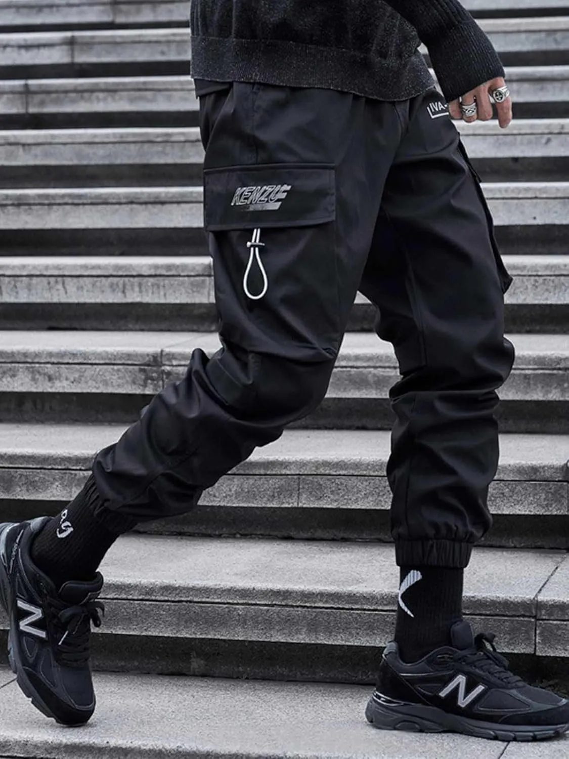 Men's Joggers Pants Lightweight Unisex Outdoor Fashion Jogging Hip Hop Casual Cargo Pants Techwear Pants