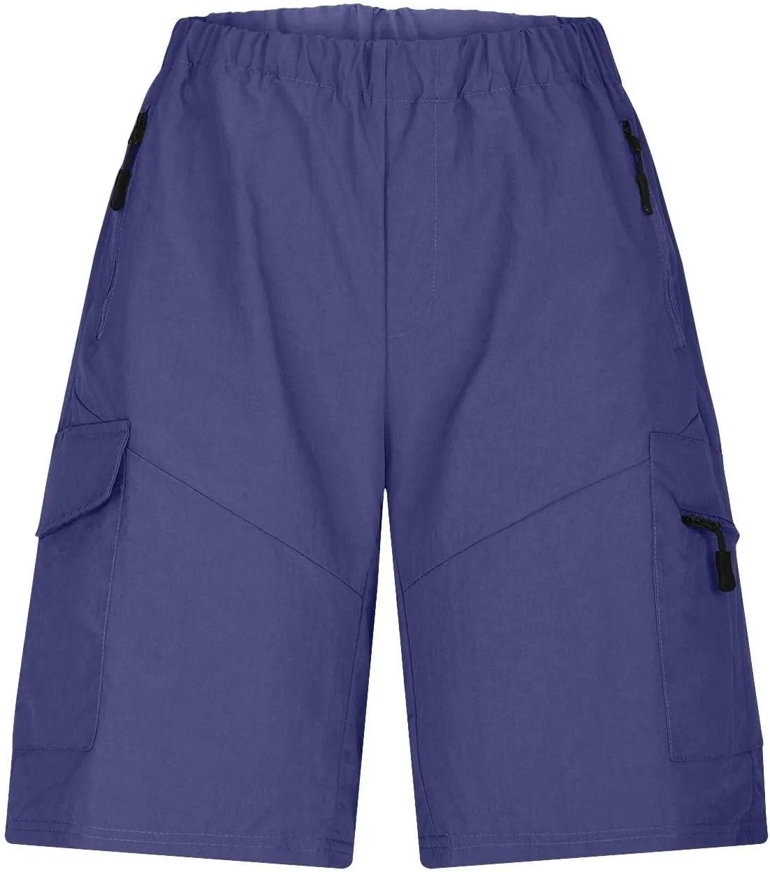 Mens Running Shorts Quick Dry Athletic Gym Shorts Stretch Wasit Zipper Pockets Outdoor Hiking Fishing Jogging Shorts