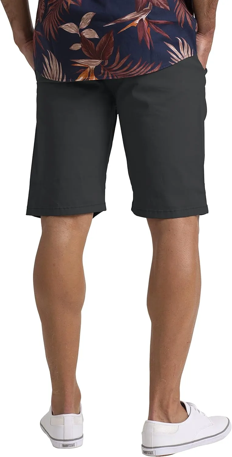 Mens Stretch Chino Shorts Casual Flat Front Slim Fit Shorts Spandex Half Pant…