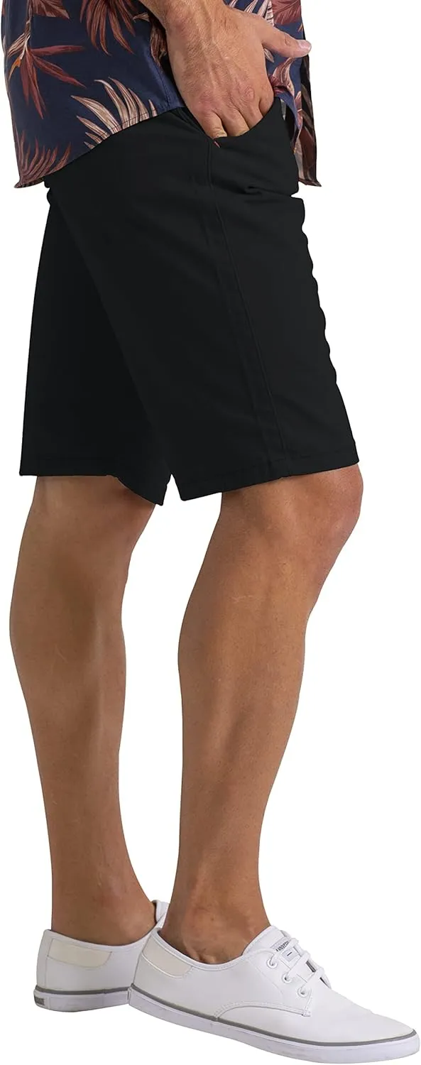 Mens Stretch Chino Shorts Casual Flat Front Slim Fit Shorts Spandex Half Pant…