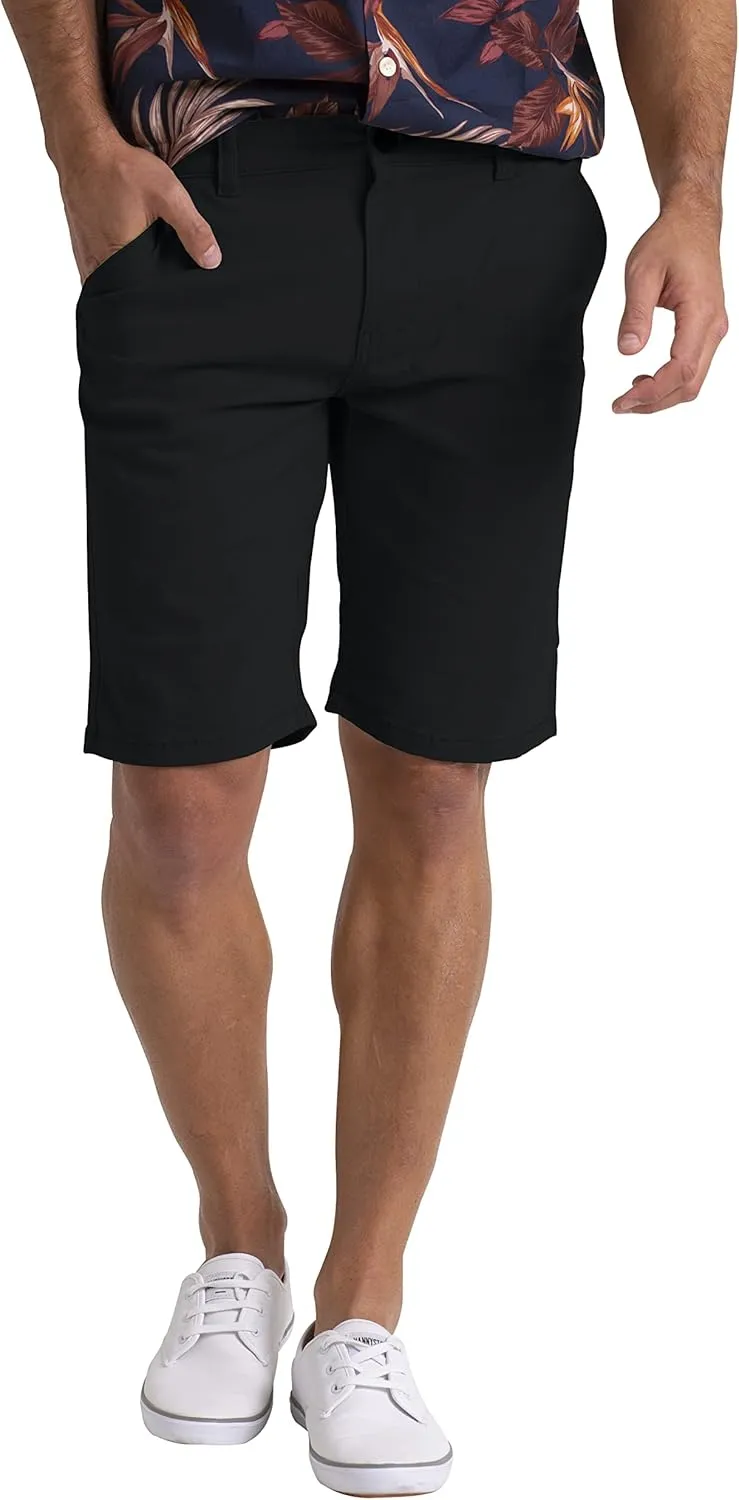 Mens Stretch Chino Shorts Casual Flat Front Slim Fit Shorts Spandex Half Pant…