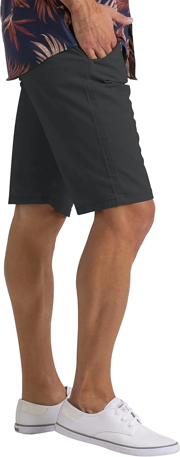 Mens Stretch Chino Shorts Casual Flat Front Slim Fit Shorts Spandex Half Pant…