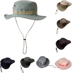 Men's Sun Hat Outdoor UPF50  Breathable Net Cap Wide Brim Bucket Safar𝓲 Cap Foldable Fishing Hats