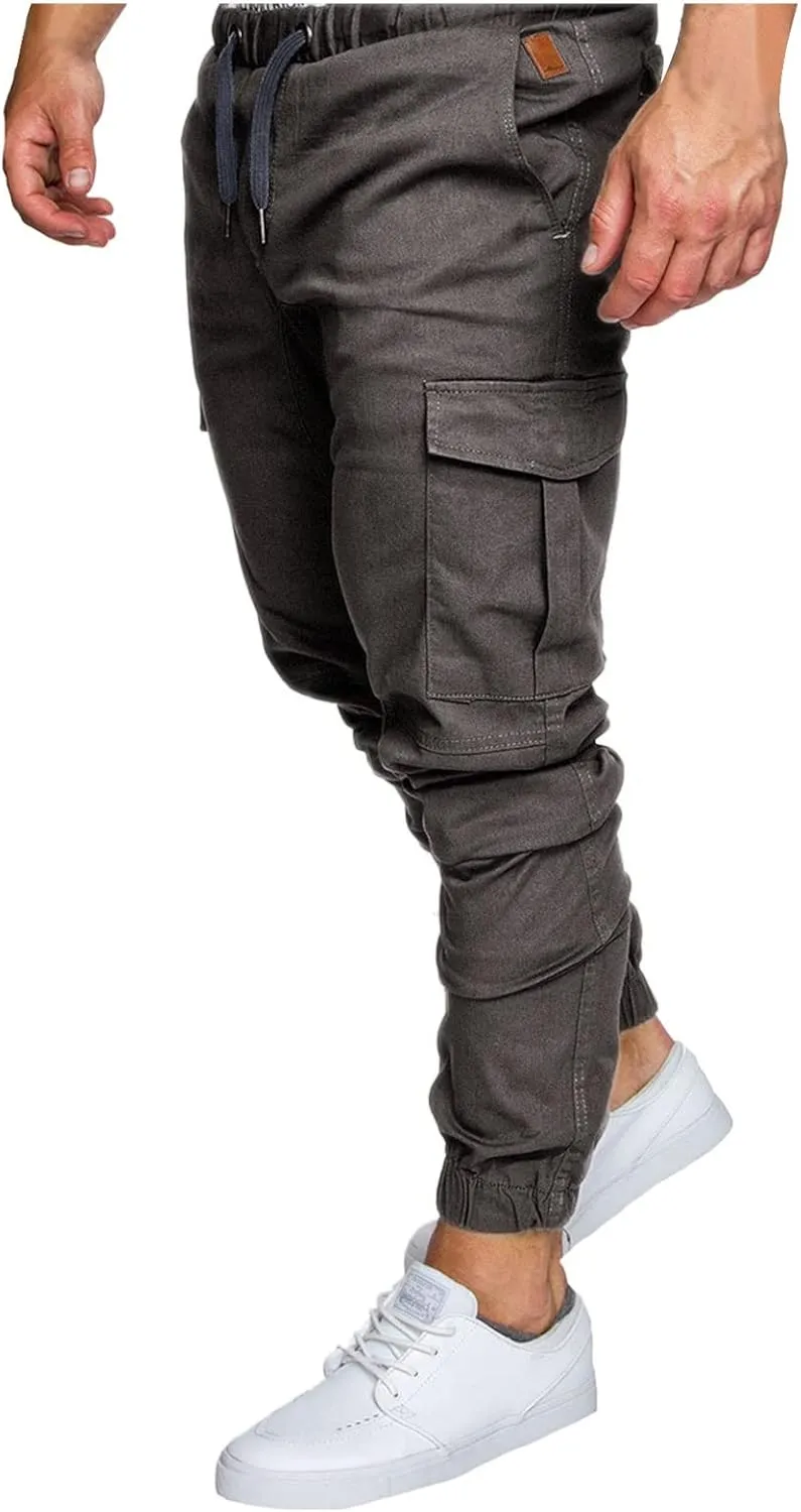 Mens Sweatpants Cargo Cargo Trousers Utility Pants with Zip Pockets Joggers for Men Cargo Athletic Mens Joggers Pants