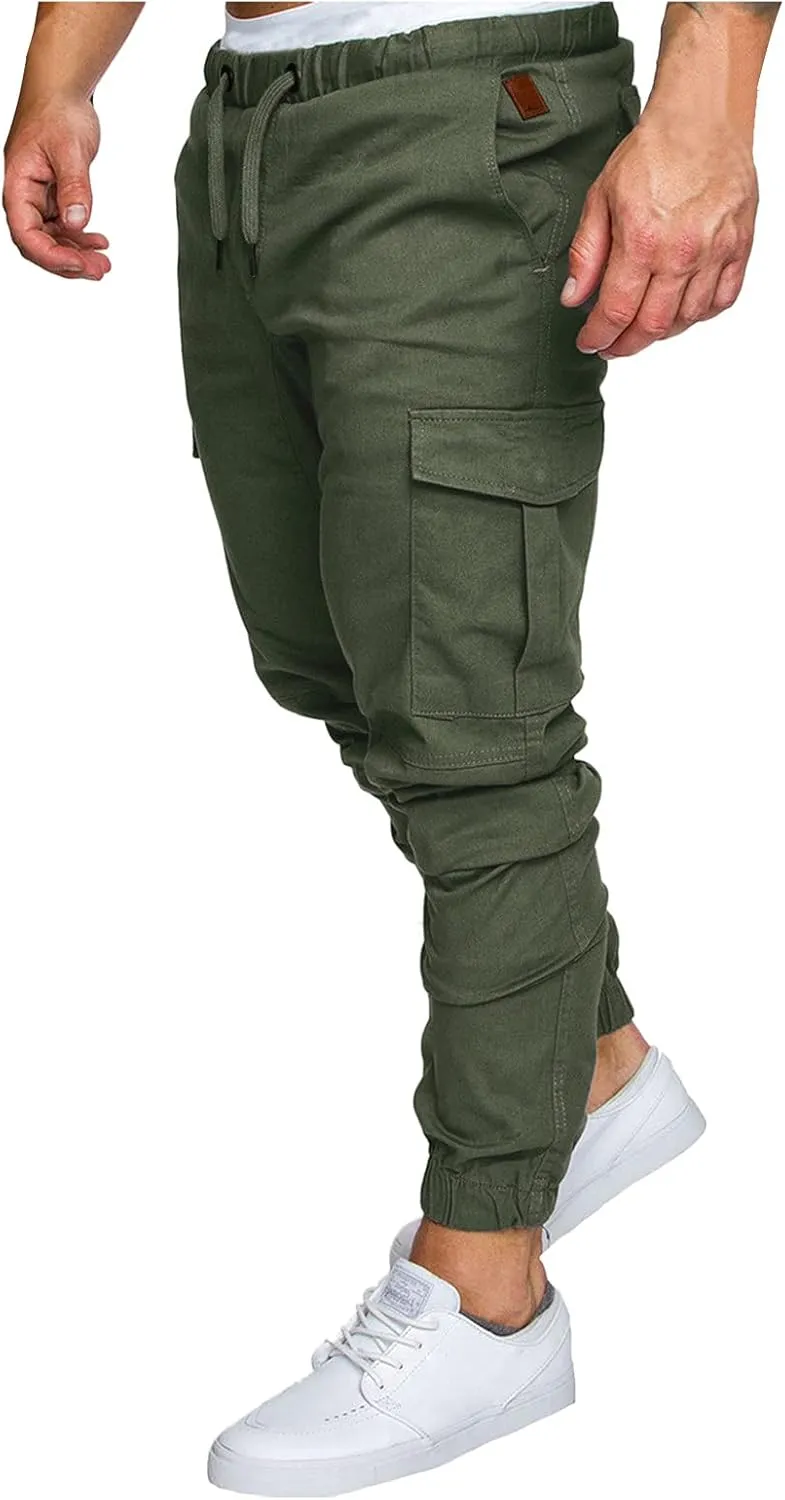 Mens Sweatpants Cargo Cargo Trousers Utility Pants with Zip Pockets Joggers for Men Cargo Athletic Mens Joggers Pants