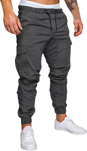 Mens Sweatpants Cargo Cargo Trousers Utility Pants with Zip Pockets Joggers for Men Cargo Athletic Mens Joggers Pants
