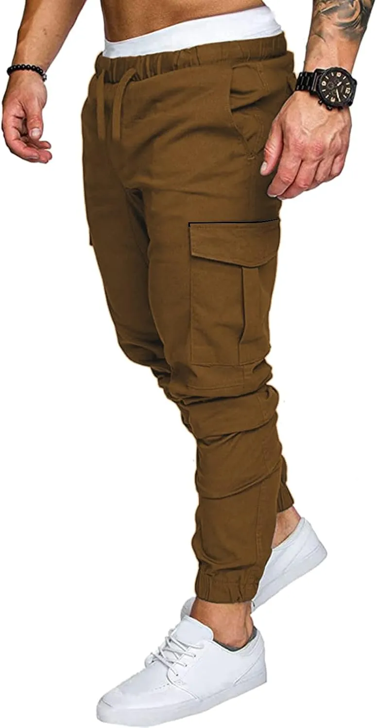 Mens Sweatpants Cargo Cargo Trousers Utility Pants with Zip Pockets Joggers for Men Cargo Athletic Mens Joggers Pants