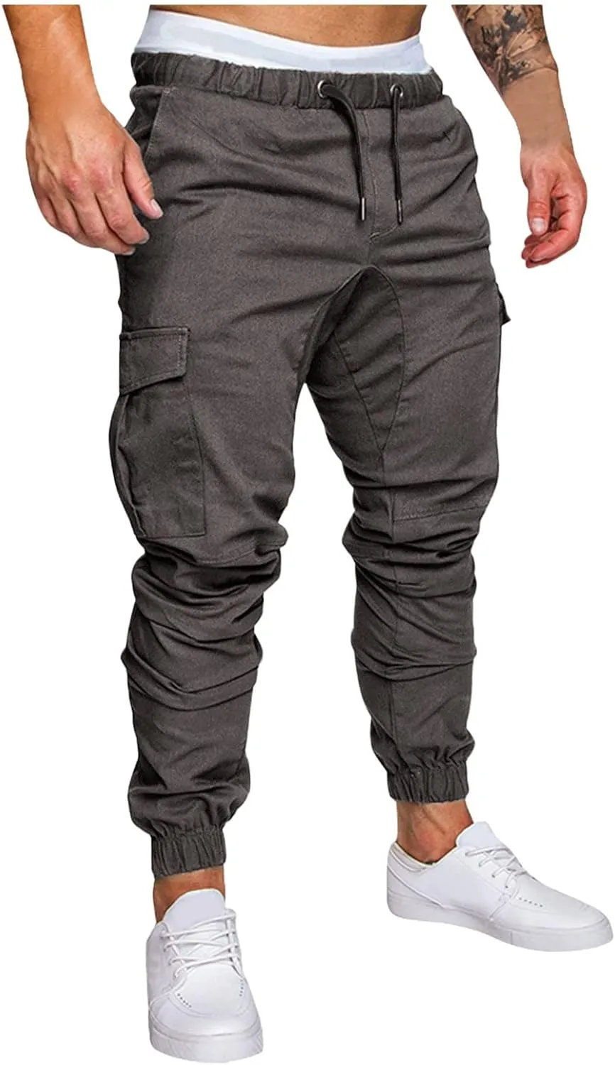 Mens Sweatpants Cargo Cargo Trousers Utility Pants with Zip Pockets Joggers for Men Cargo Athletic Mens Joggers Pants