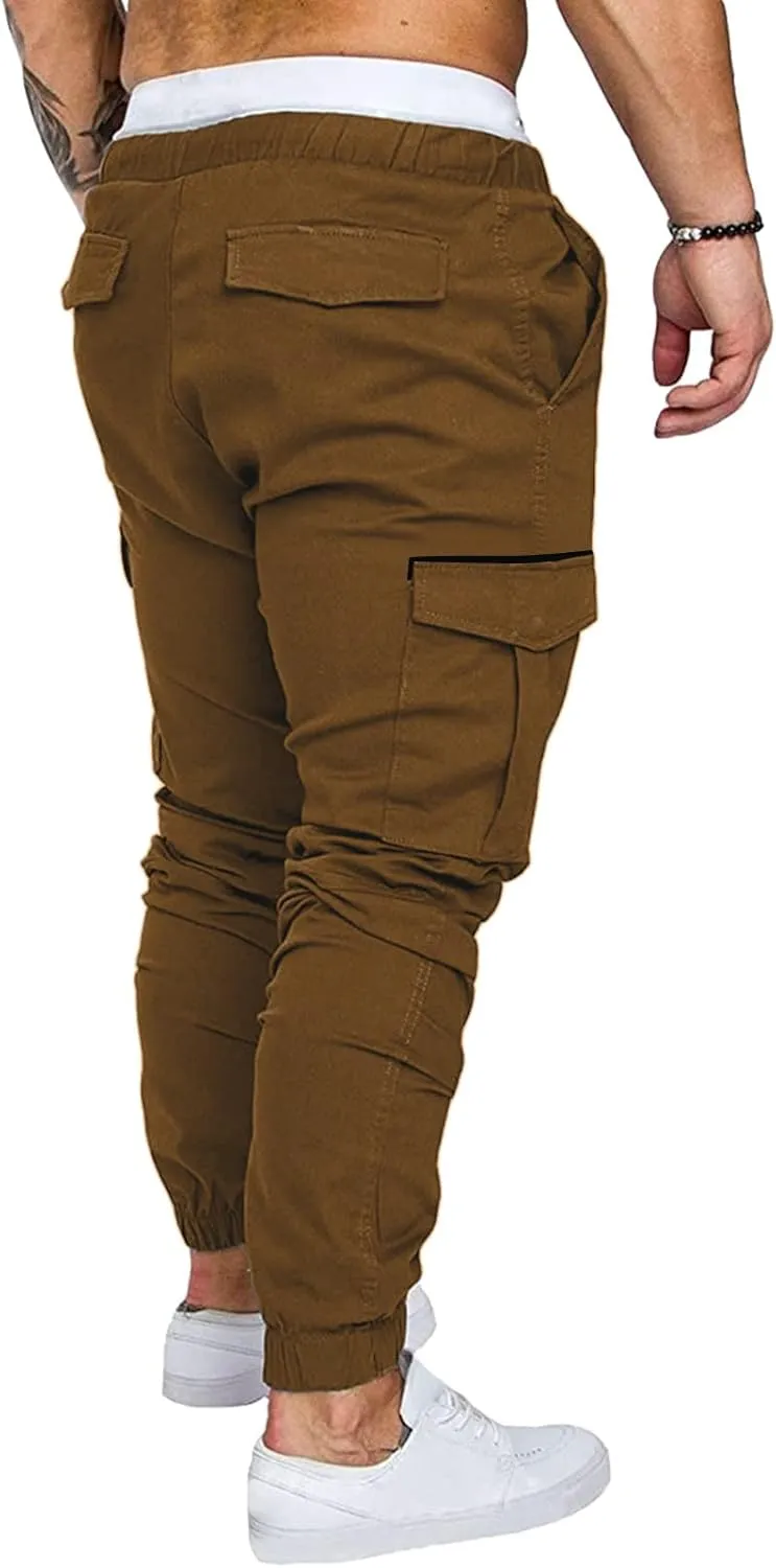 Mens Sweatpants Cargo Cargo Trousers Utility Pants with Zip Pockets Joggers for Men Cargo Athletic Mens Joggers Pants