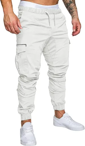 Mens Sweatpants Cargo Cargo Trousers Utility Pants with Zip Pockets Joggers for Men Cargo Athletic Mens Joggers Pants