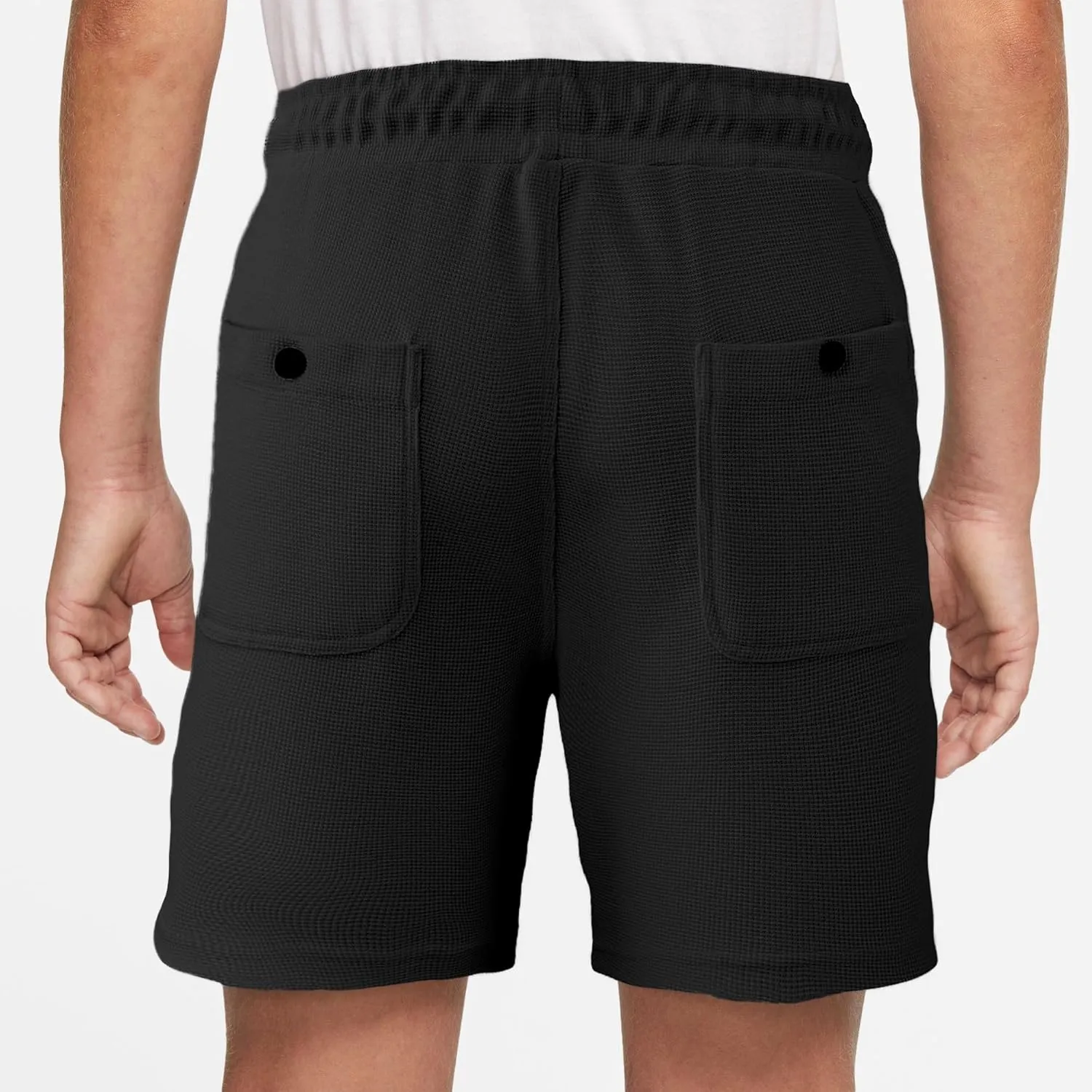 Men's Waist Drawstring Shorts Waffle Shorts Quick-Dry Casual 4-Way Stretch Gym Shorts with Pockets
