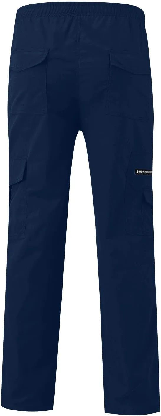 Mens Work Pants Cargo Multi Pockets Big and Tall Relaxed Fit Work Hiking Stretch Outdoor Joggers Trousers