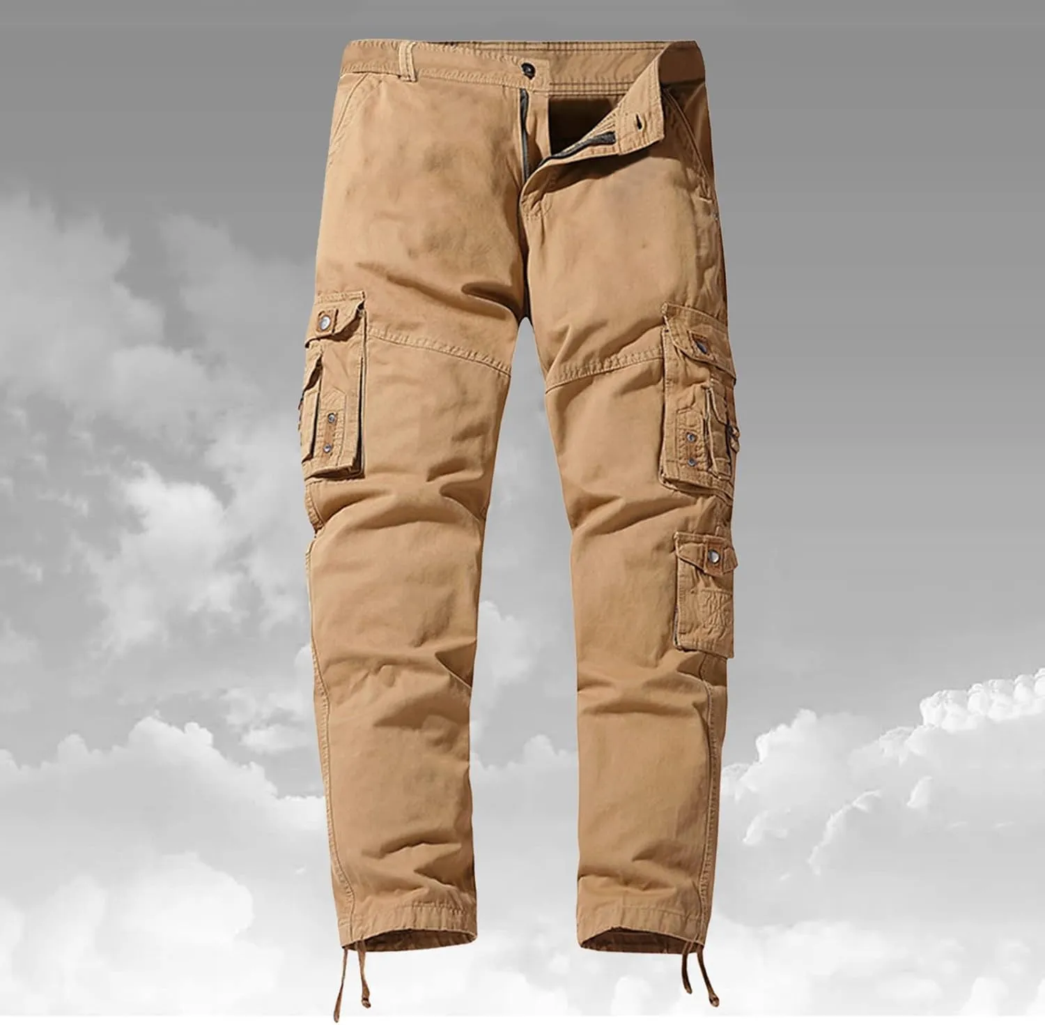 Mens Workout Cargo Sweatpants Athletic Cargo Sports Pants Sweats Casual Straight-Leg Trousers Men's Cargo Sweatpants