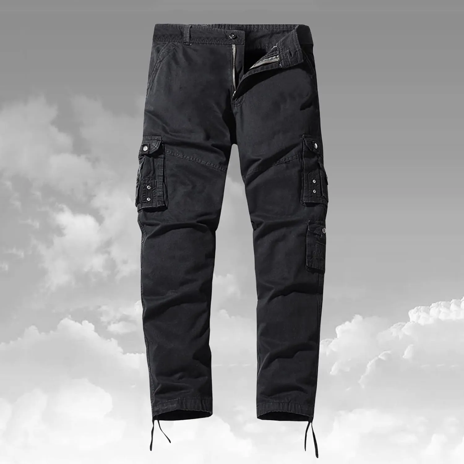 Mens Workout Cargo Sweatpants Athletic Cargo Sports Pants Sweats Casual Straight-Leg Trousers Men's Cargo Sweatpants