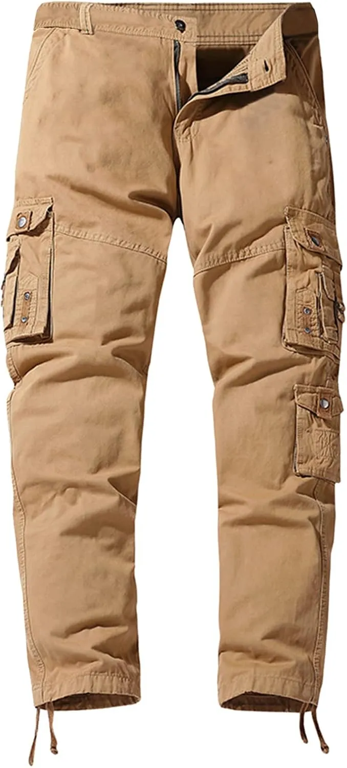 Mens Workout Cargo Sweatpants Athletic Cargo Sports Pants Sweats Casual Straight-Leg Trousers Men's Cargo Sweatpants